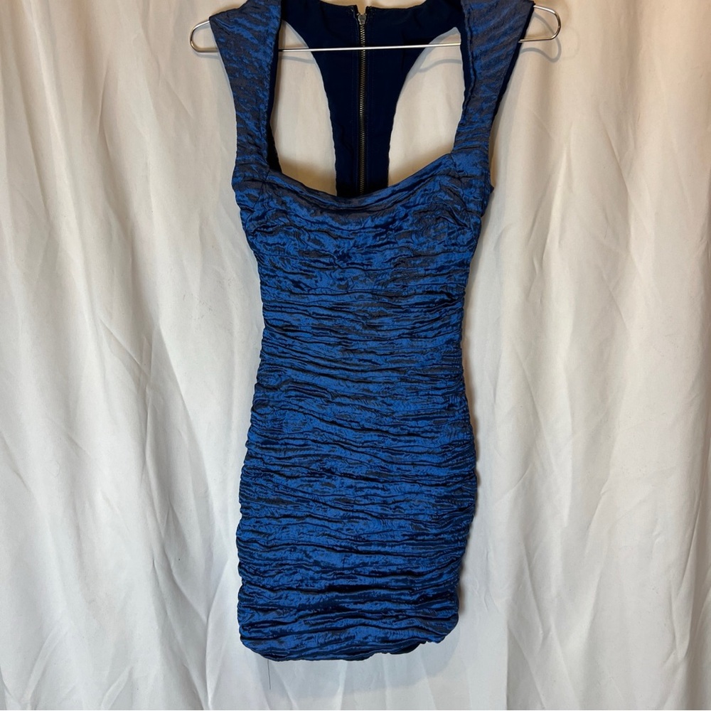 Nicole Miller Royal Blue Backless Dress